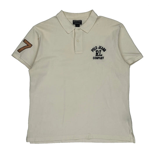 Ralph Lauren Polo Shirt - XL Cream Cotton