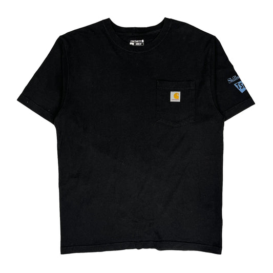 Carhartt T-Shirt - Medium Black Cotton
