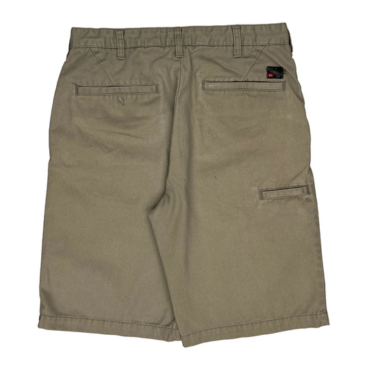 Quiksilver Baggy Chino Shorts - 31″ Waist Khaki Polyester Blend