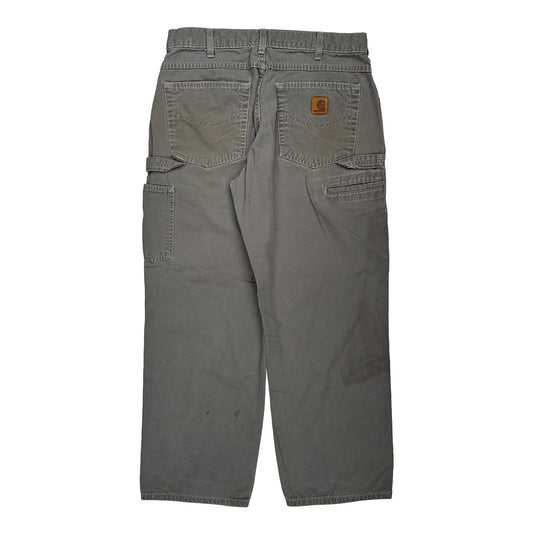 Carhartt Carpenter Trousers - 32W 28L Grey Cotton