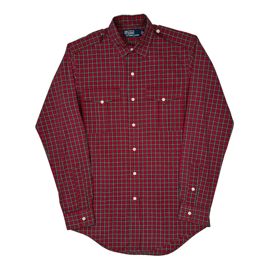 Polo By Ralph Lauren Checked Shirt - Small Red Cotton