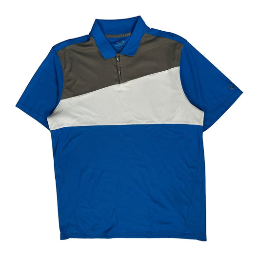 Vintage Oakley Polo Shirt - Medium Blue Polyester
