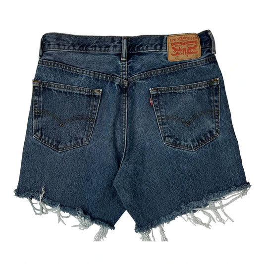 Levis Denim Shorts - 30W UK 12 Blue Denim