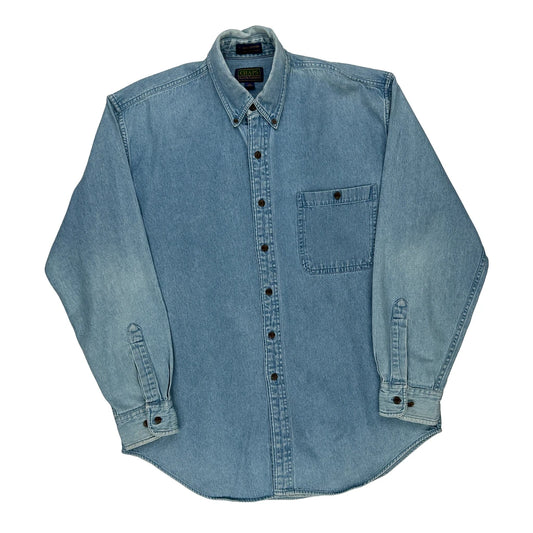 Chaps Ralph Lauren Denim Shirt - Large Light Wash Cotton