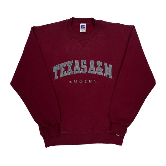 Texas A&M Aggies Russell Athletic College Sweatshirt - Medium Burgundy Cotton