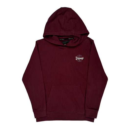 Authentic Estd 1966 Vans Hoodie - Large Burgundy Cotton