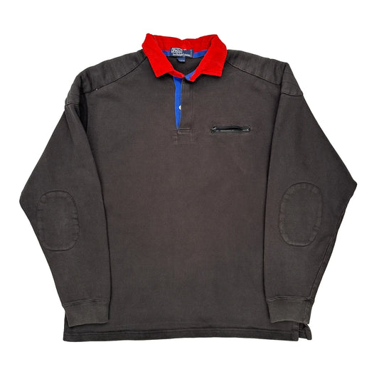 Polo By Ralph Lauren Rugby Shirt - XL Blue Cotton