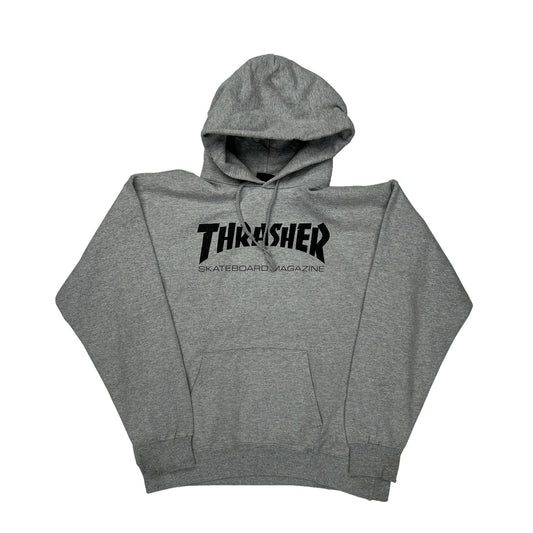 Skateboard Magazine Thrasher Hoodie - Medium Grey Cotton Blend