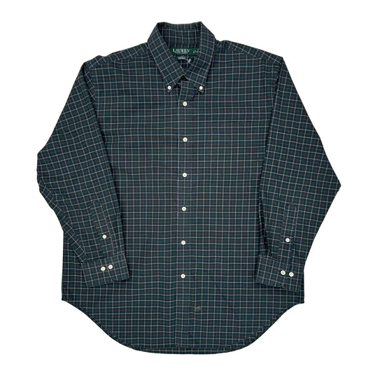 Ralph Lauren Checked Shirt - XL Green Cotton