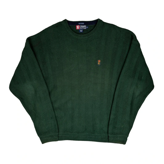 Chaps Ralph Lauren Hand Framed Jumper - XL Green Cotton