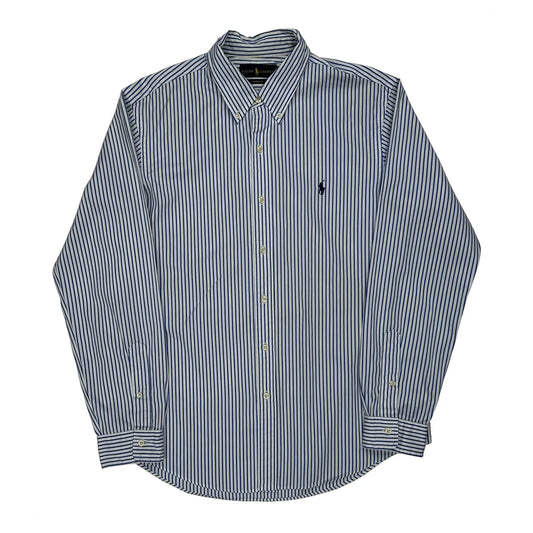 Ralph Lauren Striped Shirt - Large Blue Cotton