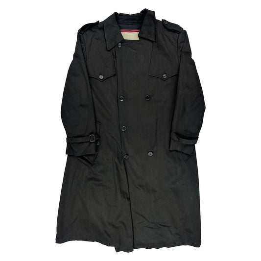 La Connausseur Christian Dior Double Breasted Trench Coat - Large Black Cotton