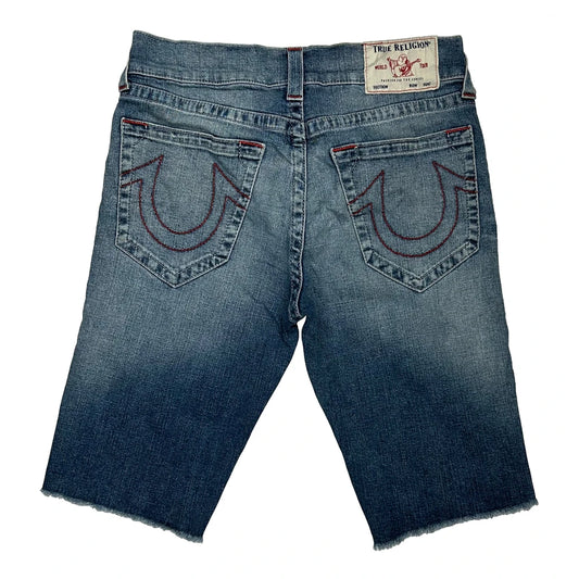 True Religion Denim Shorts - 32W 13L Blue Denim