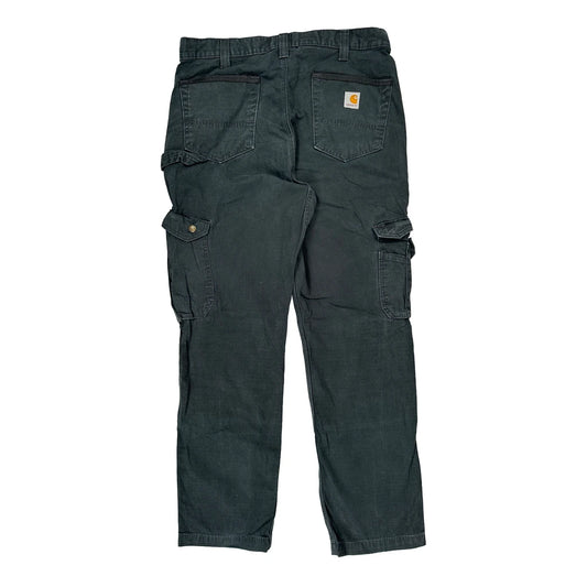Carhartt Cargo Trousers - 34W 32L Black Cotton
