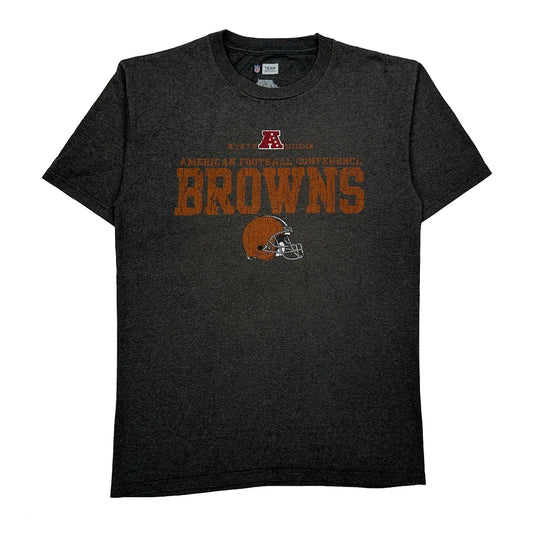 Vintage Browns N.F.L. Team Apparel T-Shirt - Medium Grey Cotton Blend