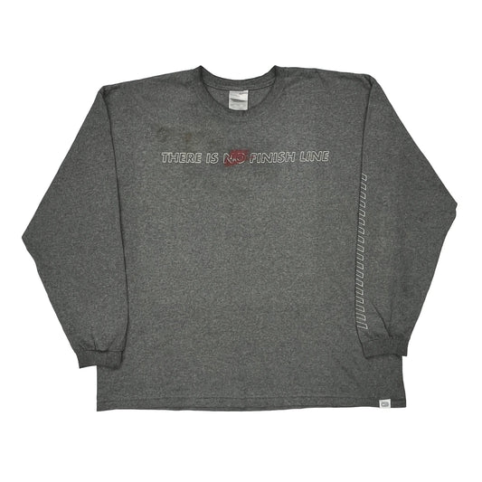 Nike Long Sleeve T-Shirt - 2XL Grey Cotton
