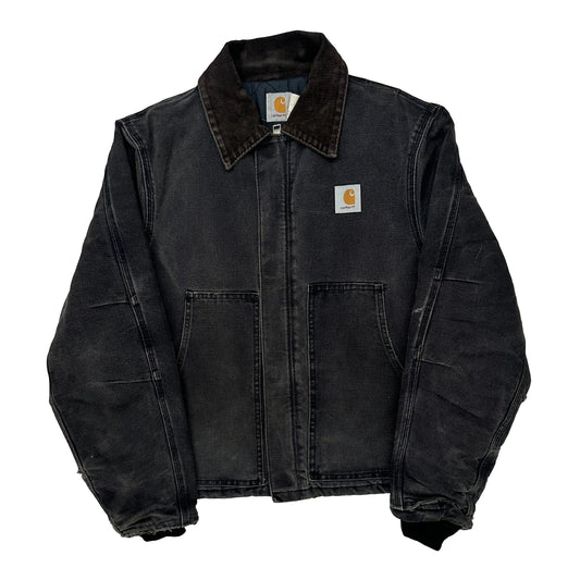 Jq185 Carhartt Arctic Detroit Jacket - Small Black Cotton