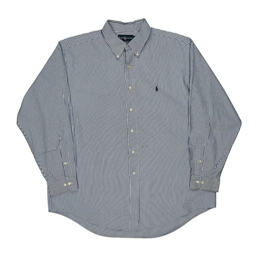 Yarmouth Ralph Lauren Striped Shirt - XL Blue Cotton