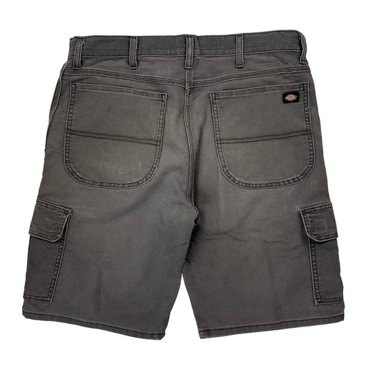 Dickies Cargo Shorts - 34W 10L Grey Cotton Blend
