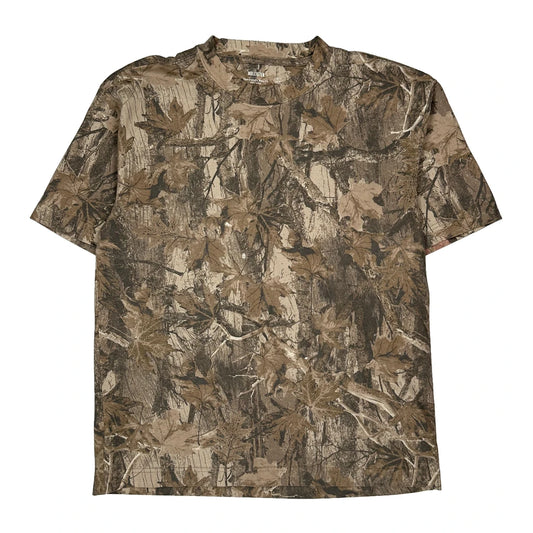 Hollister Camo T-Shirt - Medium Khaki Cotton