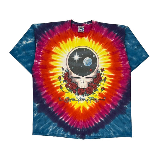 Grateful Dead Liquid Blue Tie-Dye T-Shirt - 2XL Multicoloured Cotton