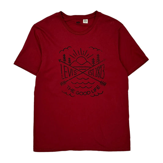 Levis Graphic T-Shirt - Large Red Cotton