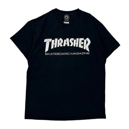 Skateboard Magazine Thrasher Graphic T-Shirt - Medium Black Cotton