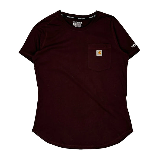 Carhartt Force Carhartt T-Shirt - Medium Burgundy Cotton