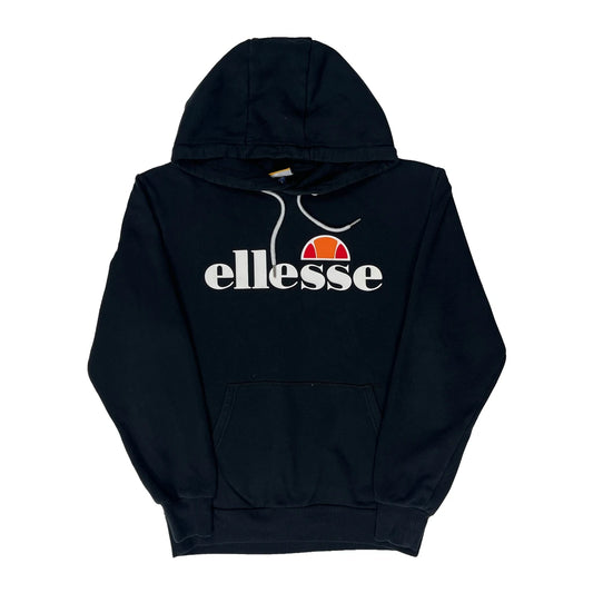 Ellesse Hoodie - Medium Black Cotton