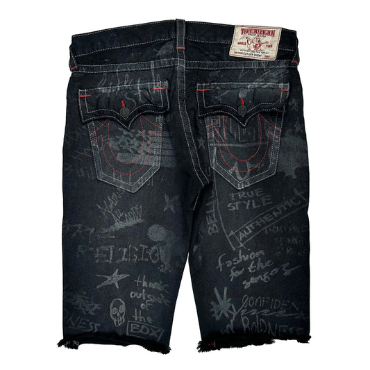 True Religion Denim Shorts - 34W 14L Black Cotton