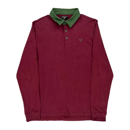 True Religion Polo Shirt - XL Burgundy Cotton
