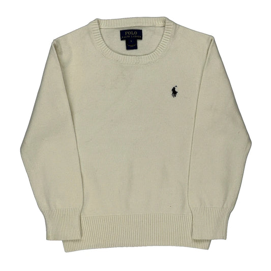 Age 6 Polo By Ralph Lauren Jumper - Small Cream Cotton