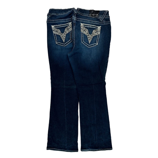 Vigoss Boot Cut Jeans - 35W UK 14 Blue Cotton