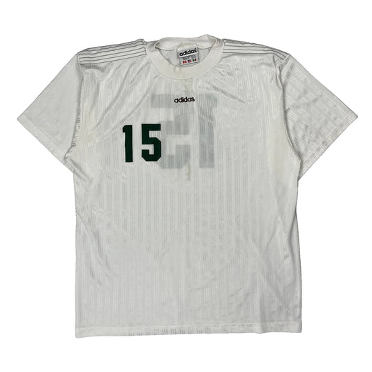 Vintage Number 15 Adidas Jersey - XL White Polyester