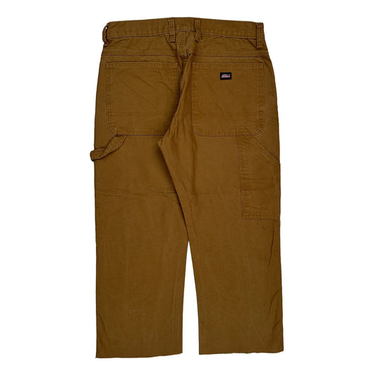 Dickies Carpenter Trousers - 32W 24L Brown Cotton