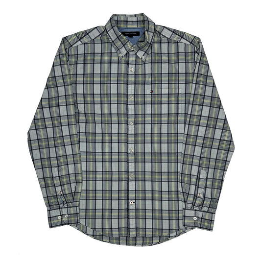 Tommy Hilfiger Checked Shirt - Medium Blue Cotton