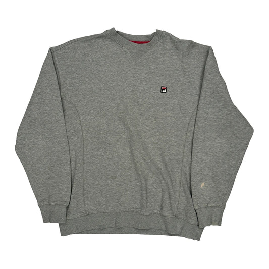 Fila Sweatshirt - Small Grey Cotton