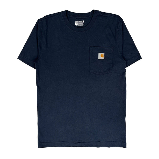 Vintage Carhartt T-Shirt - Small Navy Cotton