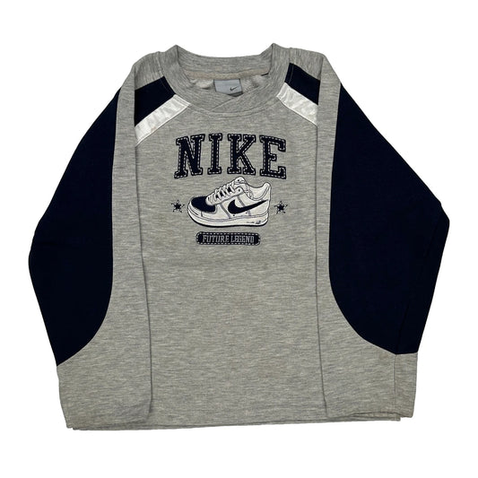 Age 7 Nike Graphic Long Sleeve T-Shirt - Small Navy Cotton