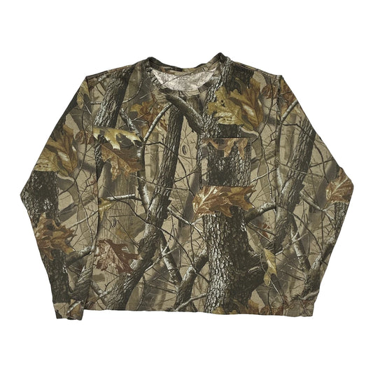 Outfitters Ridge Camo Long Sleeve T-Shirt - XL Camo Cotton