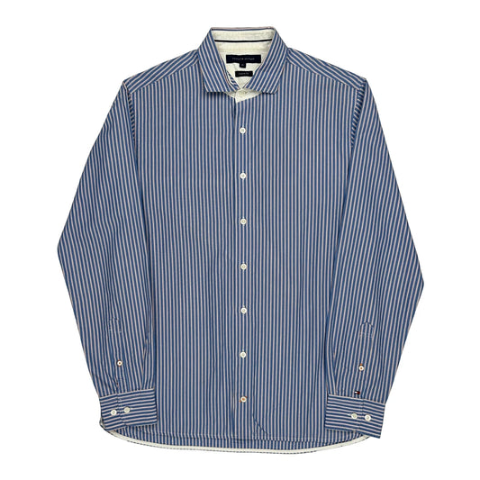 Tommy Hilfiger Striped Shirt - Medium Red Cotton