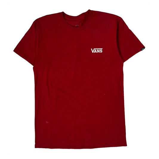 Vintage Vans Graphic T-Shirt - Medium Red Cotton