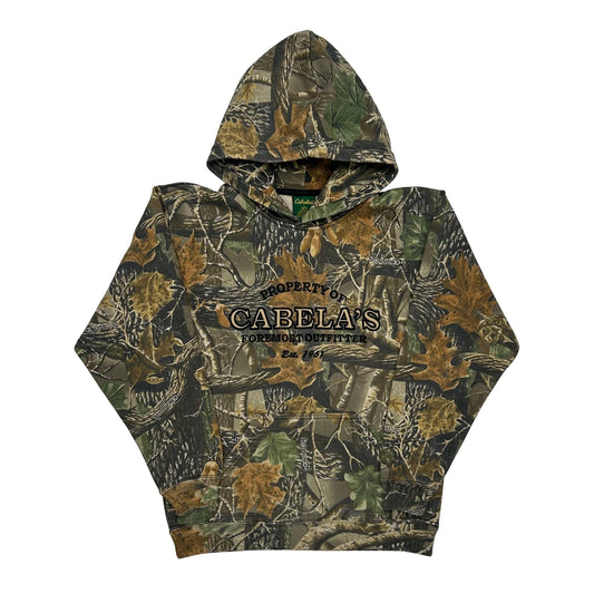 Vintage Cabelas Hoodie - Large Camo Cotton