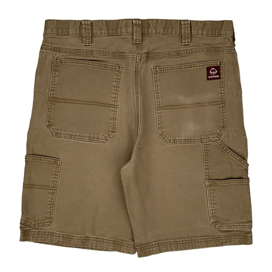 Wolverine Carpenter Shorts - 34W 10L Brown Cotton