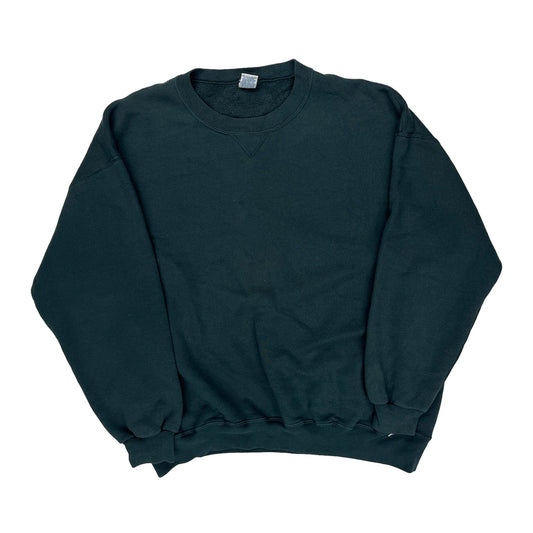 Russell Athletic Sweatshirt - 2XL Green Cotton