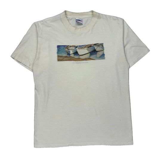 Charleston, S.C. All Sport Single Stitch T-Shirt - Large White Cotton