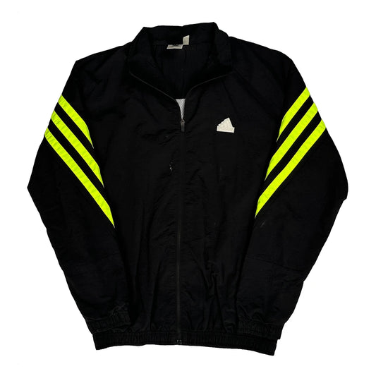 Three Step Series Adidas Striped Track Jacket - XL Black Polyester