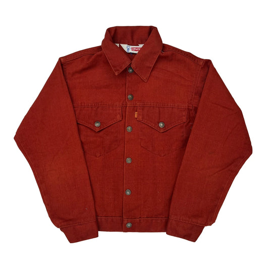 Age 9-11 Levis Denim Jacket - Large Red Cotton