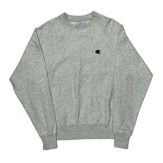 Reverse Weave Champion Sweatshirt - Small Grey Cotton