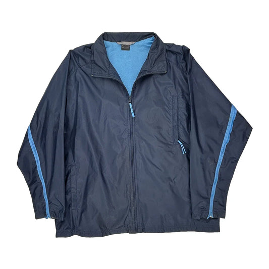 Vintage Nike Windbreaker - Large Navy Polyester